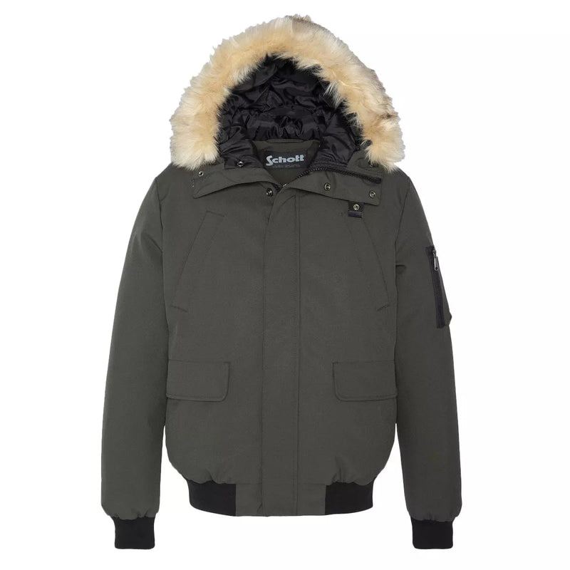 Schott - Blouson À Capuche Keyburn - Kaki