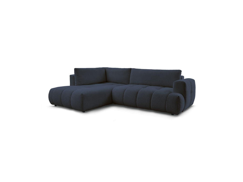 Canapé D'Angle L Convertible - Fuji - Tissu Bouclette - Angle Gauche