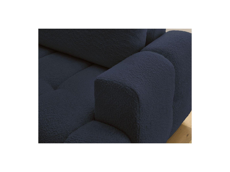 Canapé D'Angle L Convertible - Fuji - Tissu Bouclette - Angle Gauche