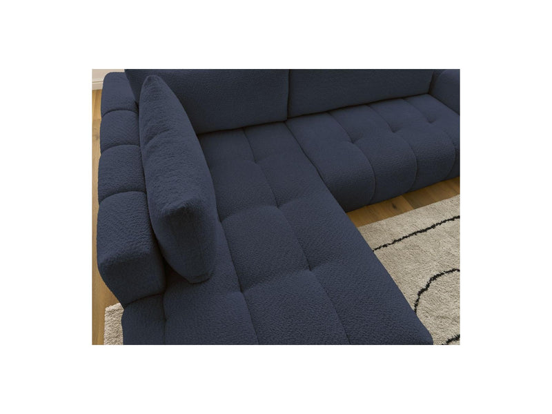 Canapé D'Angle L Convertible - Fuji - Tissu Bouclette - Angle Gauche