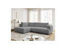Canapé D'Angle L Convertible - Fuji - Tissu Bouclette - Angle Gauche