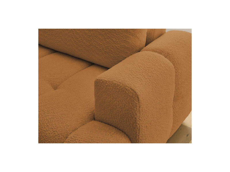 Canapé D'Angle L Convertible - Fuji - Tissu Bouclette - Angle Gauche