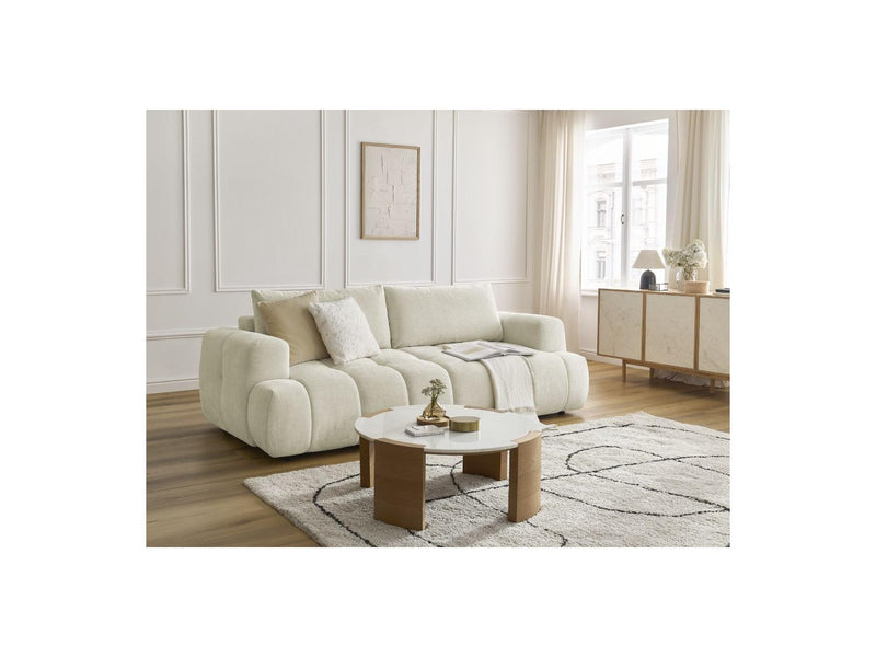 Canapé Droit Convertible 3 Places - Fuji - Tissu Lisse