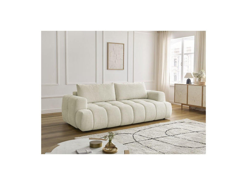 Canapé Droit Convertible 3 Places - Fuji - Tissu Lisse