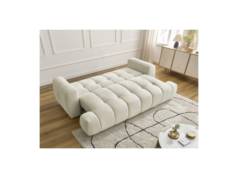 Canapé Droit Convertible 3 Places - Fuji - Tissu Lisse