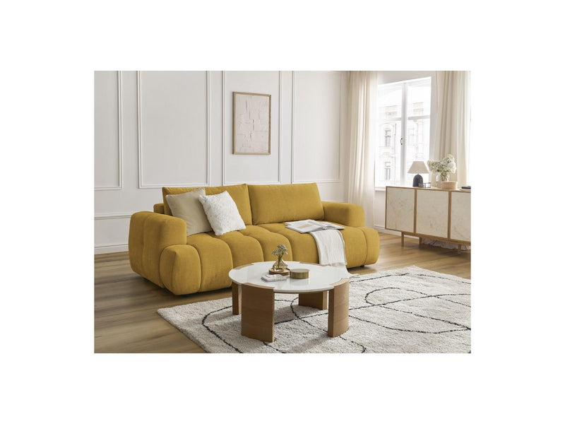 Canapé Droit Convertible 3 Places - Fuji - Tissu Lisse