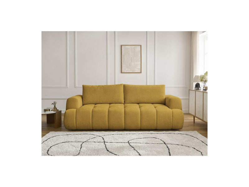 Canapé Droit Convertible 3 Places - Fuji - Tissu Lisse