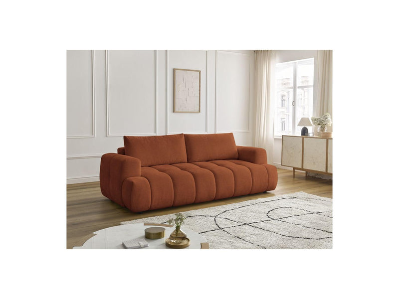 Canapé Droit Convertible 3 Places - Fuji - Tissu Lisse