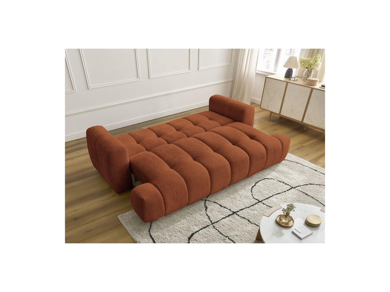 Canapé Droit Convertible 3 Places - Fuji - Tissu Lisse