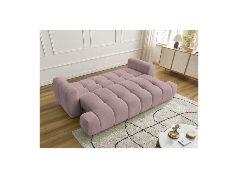 Canapé Droit Convertible 3 Places - Fuji - Tissu Lisse