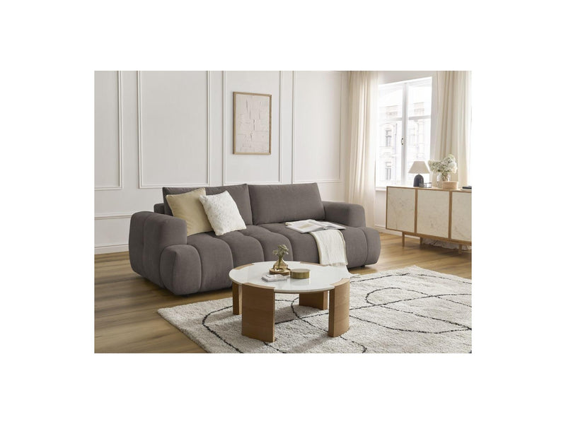 Canapé Droit Convertible 3 Places - Fuji - Tissu Lisse