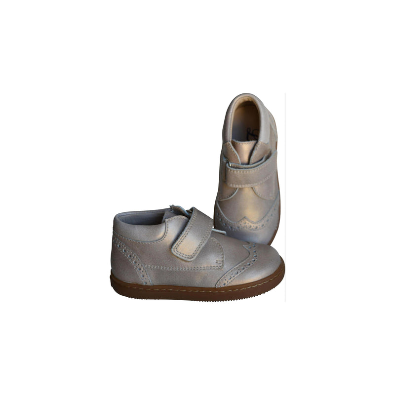Chaussures Bottillons Boots Scratchs Léon - Cuir Mordoré - Fille