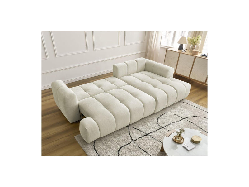 Canapé D'Angle Convertible - Fuji - Tissu Lisse - Angle Droit