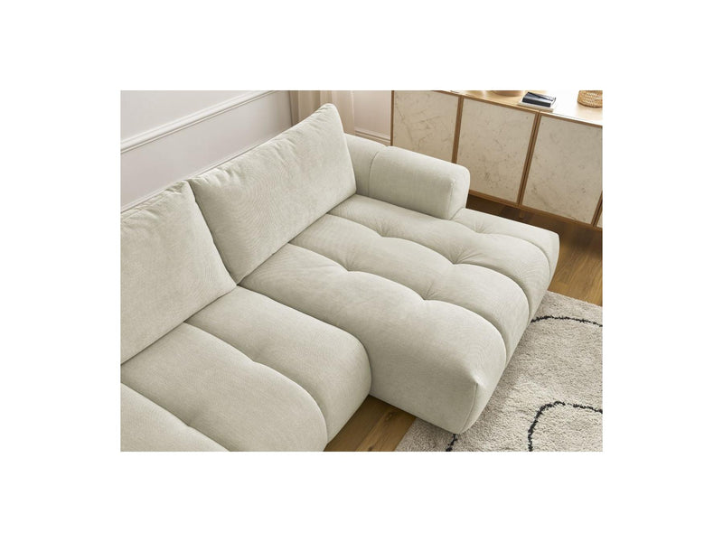 Canapé D'Angle Convertible - Fuji - Tissu Lisse - Angle Droit