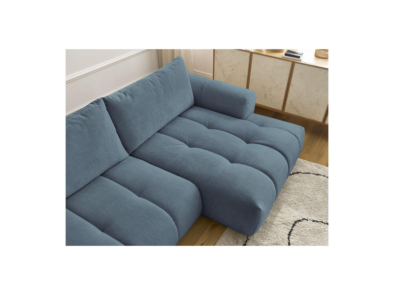 Canapé D'Angle Convertible - Fuji - Tissu Lisse - Angle Droit