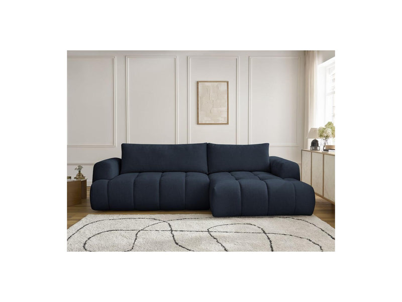 Canapé D'Angle Convertible - Fuji - Tissu Lisse - Angle Droit