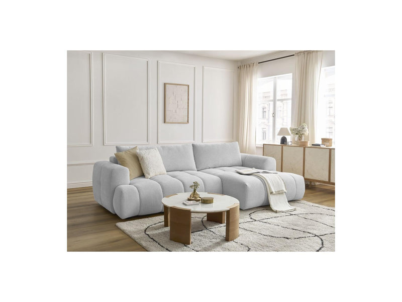 Canapé D'Angle Convertible - Fuji - Tissu Lisse - Angle Droit