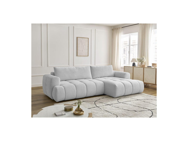 Canapé D'Angle Convertible - Fuji - Tissu Lisse - Angle Droit