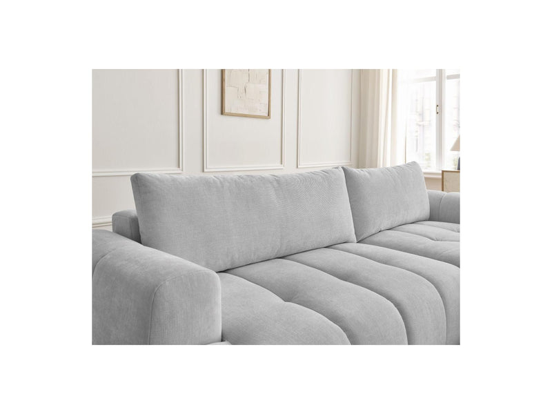 Canapé D'Angle Convertible - Fuji - Tissu Lisse - Angle Droit