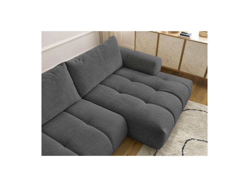 Canapé D'Angle Convertible - Fuji - Tissu Lisse - Angle Droit