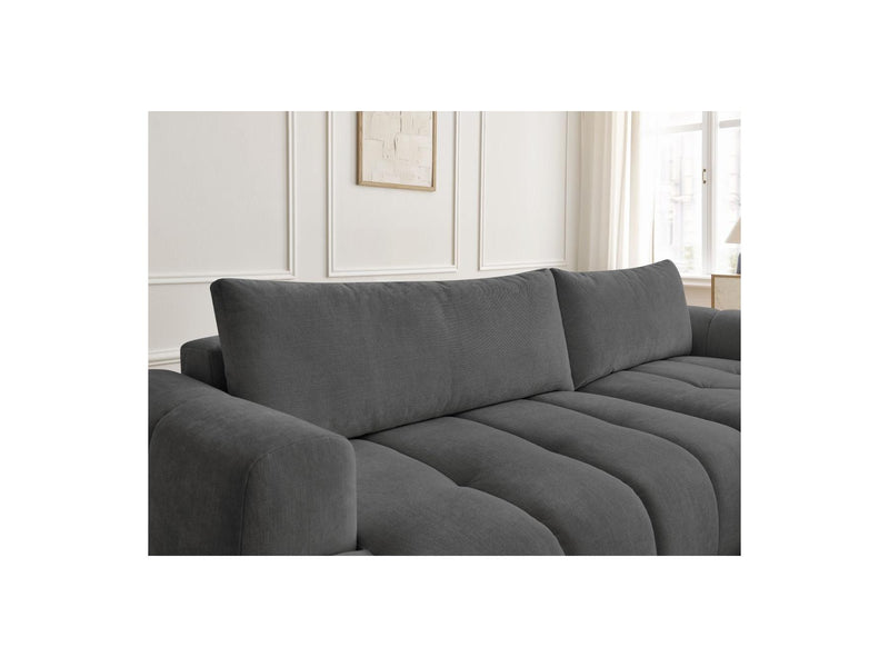 Canapé D'Angle Convertible - Fuji - Tissu Lisse - Angle Droit