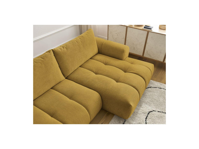 Canapé D'Angle Convertible - Fuji - Tissu Lisse - Angle Droit