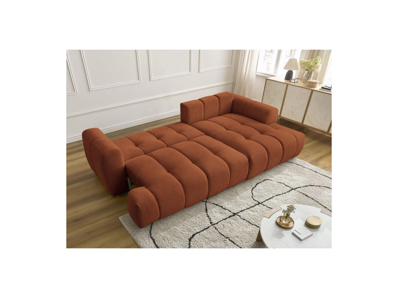 Canapé D'Angle Convertible - Fuji - Tissu Lisse - Angle Droit