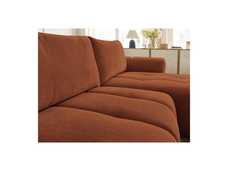 Canapé D'Angle Convertible - Fuji - Tissu Lisse - Angle Droit