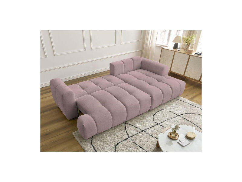 Canapé D'Angle Convertible - Fuji - Tissu Lisse - Angle Droit