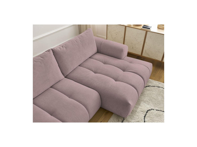 Canapé D'Angle Convertible - Fuji - Tissu Lisse - Angle Droit