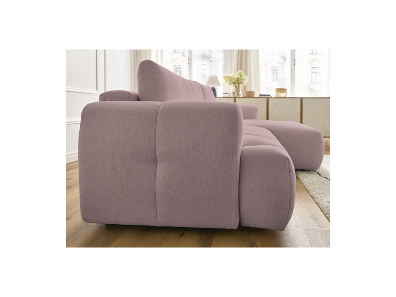 Canapé D'Angle Convertible - Fuji - Tissu Lisse - Angle Droit