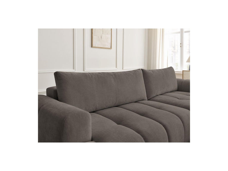 Canapé D'Angle Convertible - Fuji - Tissu Lisse - Angle Droit