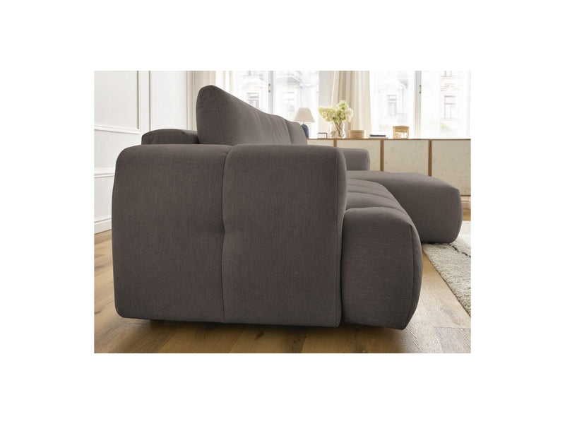 Canapé D'Angle Convertible - Fuji - Tissu Lisse - Angle Droit