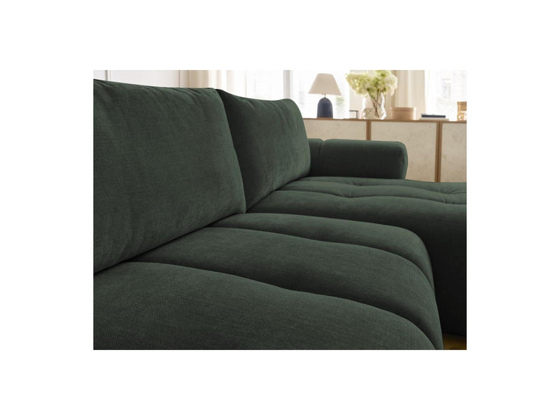 Canapé D'Angle Convertible - Fuji - Tissu Lisse - Angle Droit