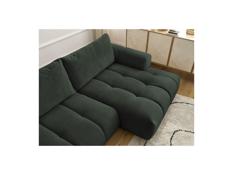 Canapé D'Angle Convertible - Fuji - Tissu Lisse - Angle Droit