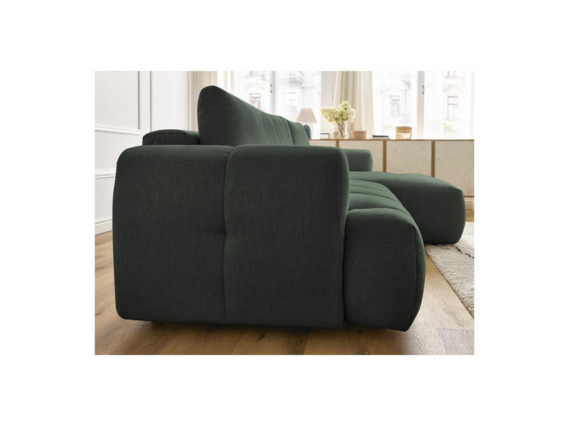 Canapé D'Angle Convertible - Fuji - Tissu Lisse - Angle Droit