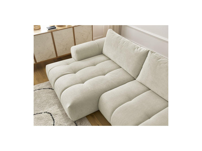 Canapé D'Angle Convertible - Fuji - Tissu Lisse - Angle Gauche