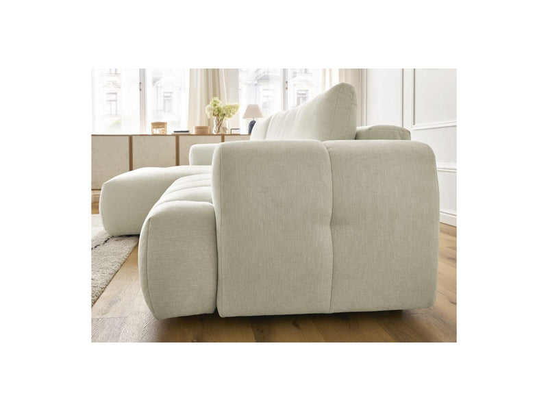 Canapé D'Angle Convertible - Fuji - Tissu Lisse - Angle Gauche