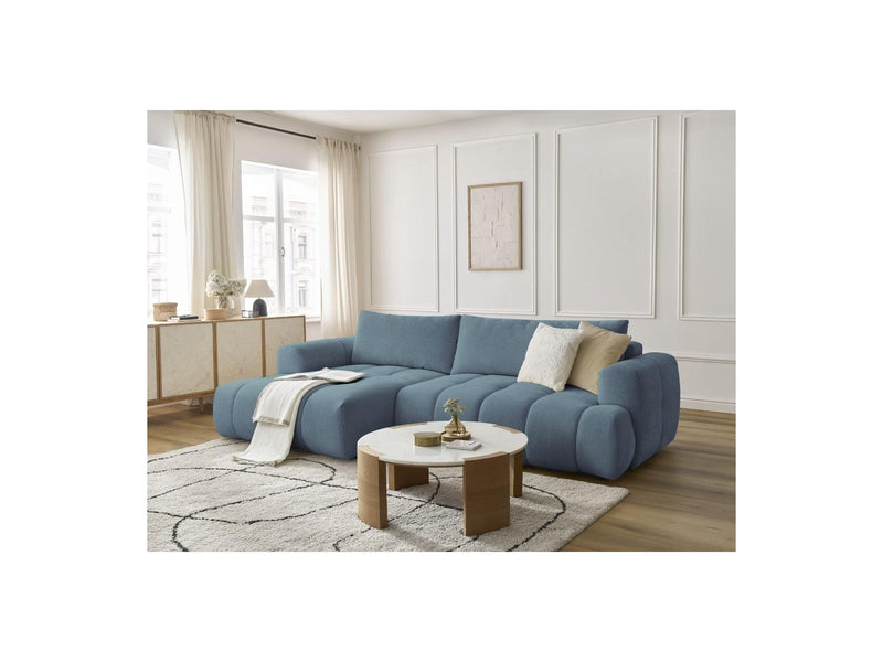 Canapé D'Angle Convertible - Fuji - Tissu Lisse - Angle Gauche