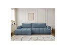 Canapé D'Angle Convertible - Fuji - Tissu Lisse - Angle Gauche