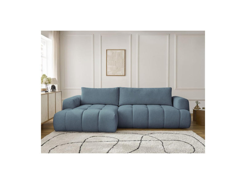 Canapé D'Angle Convertible - Fuji - Tissu Lisse - Angle Gauche