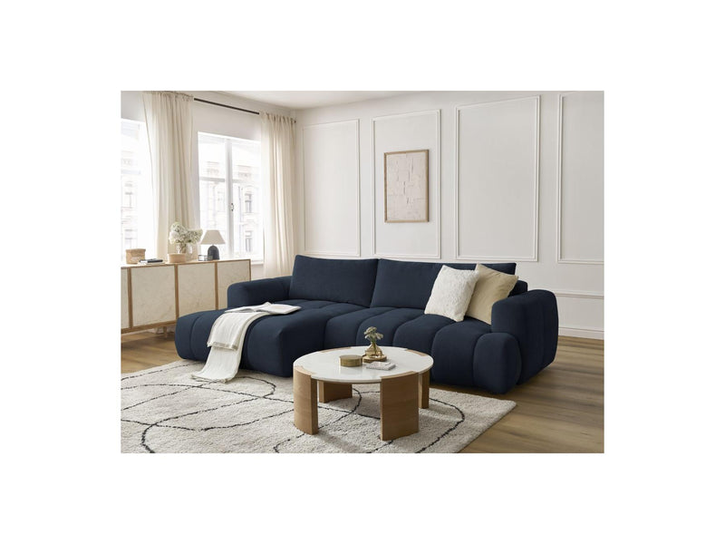 Canapé D'Angle Convertible - Fuji - Tissu Lisse - Angle Gauche