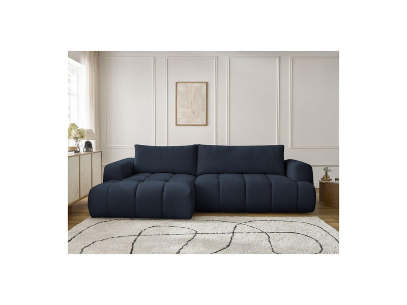 Canapé D'Angle Convertible - Fuji - Tissu Lisse - Angle Gauche