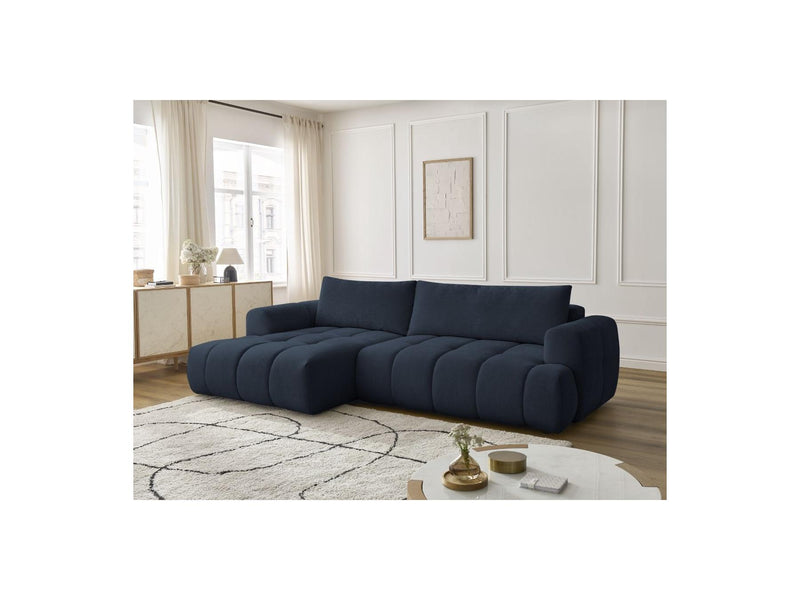 Canapé D'Angle Convertible - Fuji - Tissu Lisse - Angle Gauche