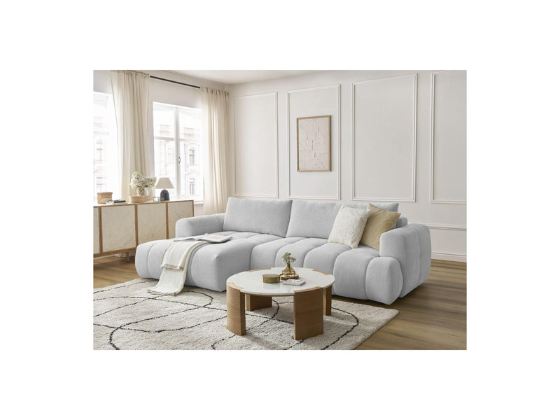 Canapé D'Angle Convertible - Fuji - Tissu Lisse - Angle Gauche