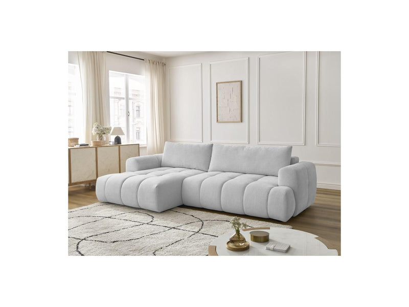 Canapé D'Angle Convertible - Fuji - Tissu Lisse - Angle Gauche