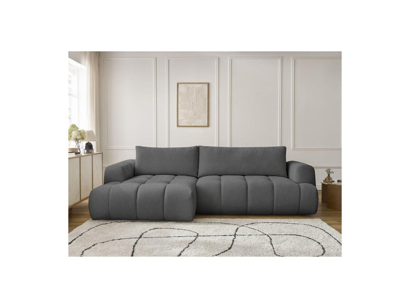 Canapé D'Angle Convertible - Fuji - Tissu Lisse - Angle Gauche