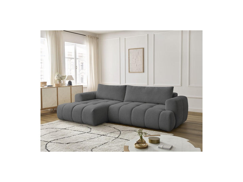 Canapé D'Angle Convertible - Fuji - Tissu Lisse - Angle Gauche