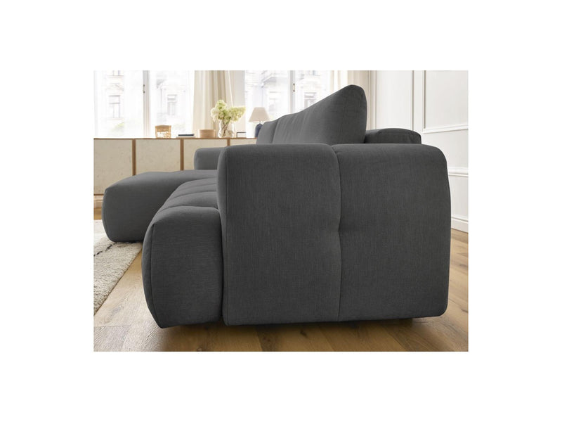 Canapé D'Angle Convertible - Fuji - Tissu Lisse - Angle Gauche