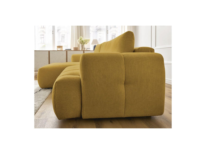 Canapé D'Angle Convertible - Fuji - Tissu Lisse - Angle Gauche